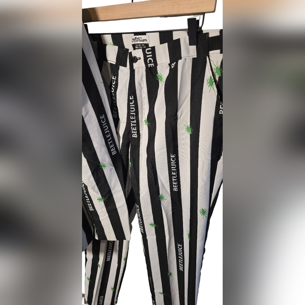 Offstream BEETLEJUICE Striped Black and White Suit Large - Picture 4 of 16